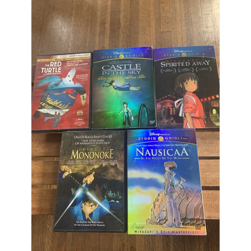 Studio Ghibli Movie Lot Nausicaa Castle In Sky Spirited Away Red Turtle Mononoke